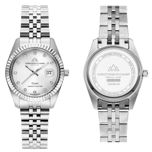 CHRISTOPHE DUCHAMP ÉLYSÉES
SKU: CD7201-03
Silver sunray dial, silver strap & case.