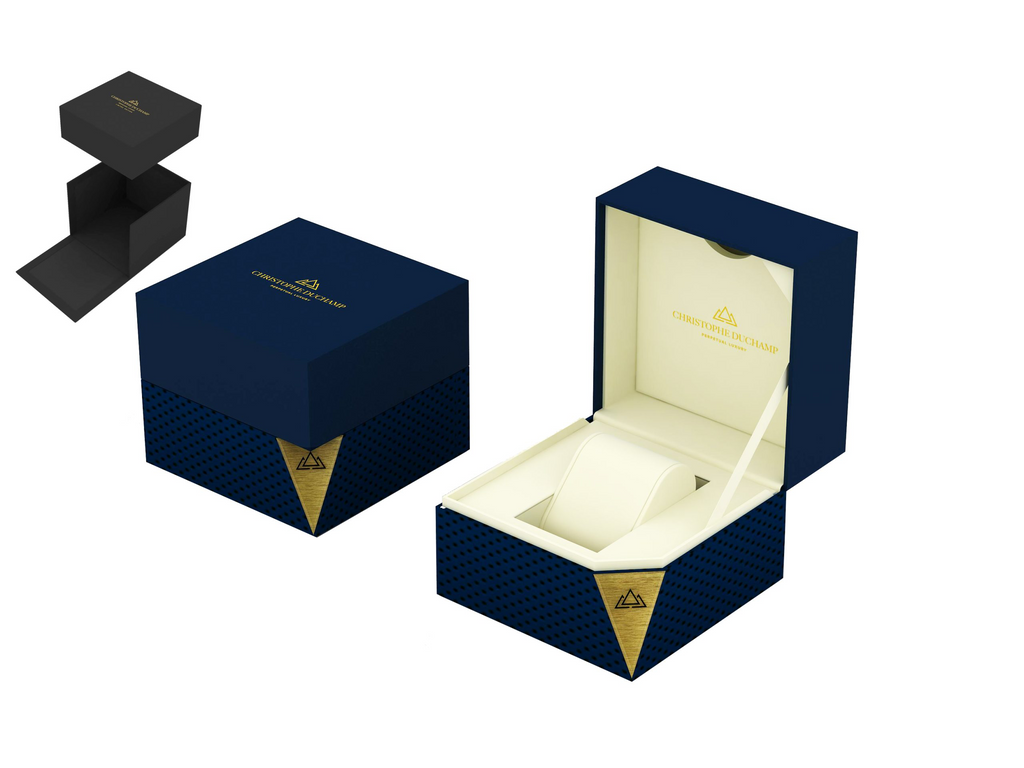 CHRISTOPHE DUCHAMP ÉLYSÉES

Blue Sunray dial, silver strap & case.